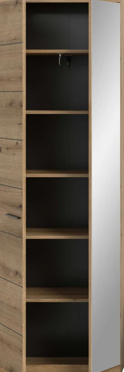 Kleiderschrank Scout Xonox - Evoke Oak, 62x197x37 cm, mit Spiegel