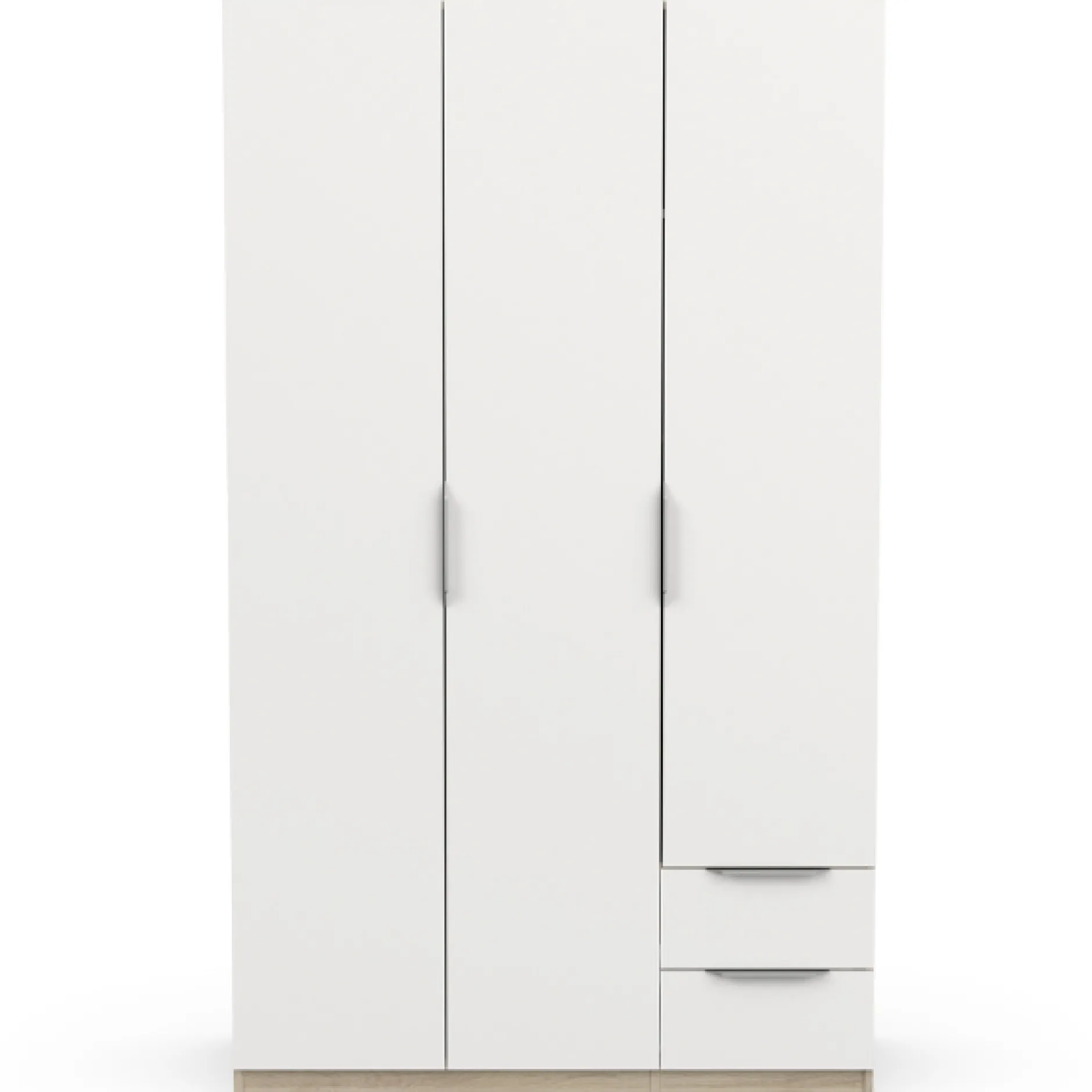 Kleiderschrank Spectre 120cm - matt weiß/Eiche