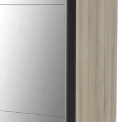 Kleiderschrank Spectre 178cm mit Schiebetüren und Spiegel - Eiche Dekor
