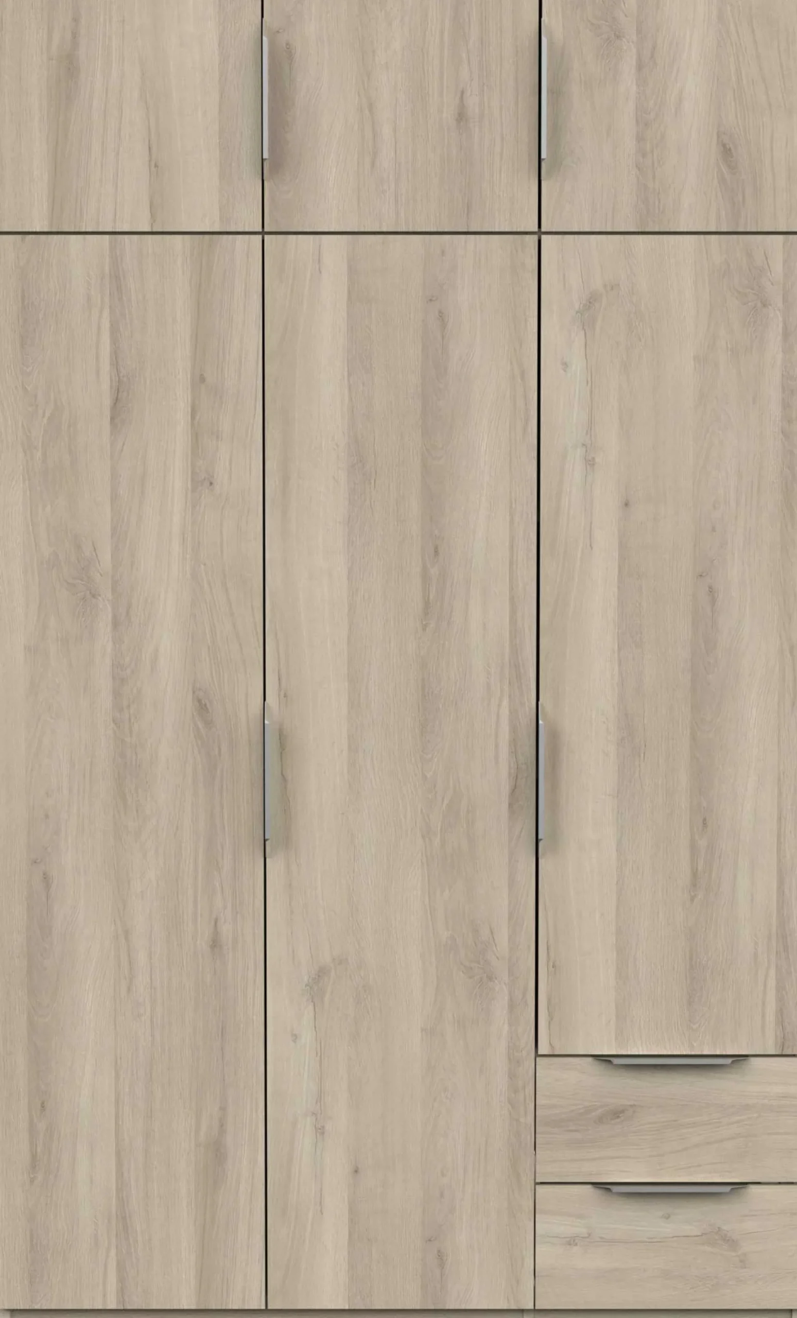 Kleiderschrank Spectre 120cm 6 Türen und 2 Schubladen - Eiche