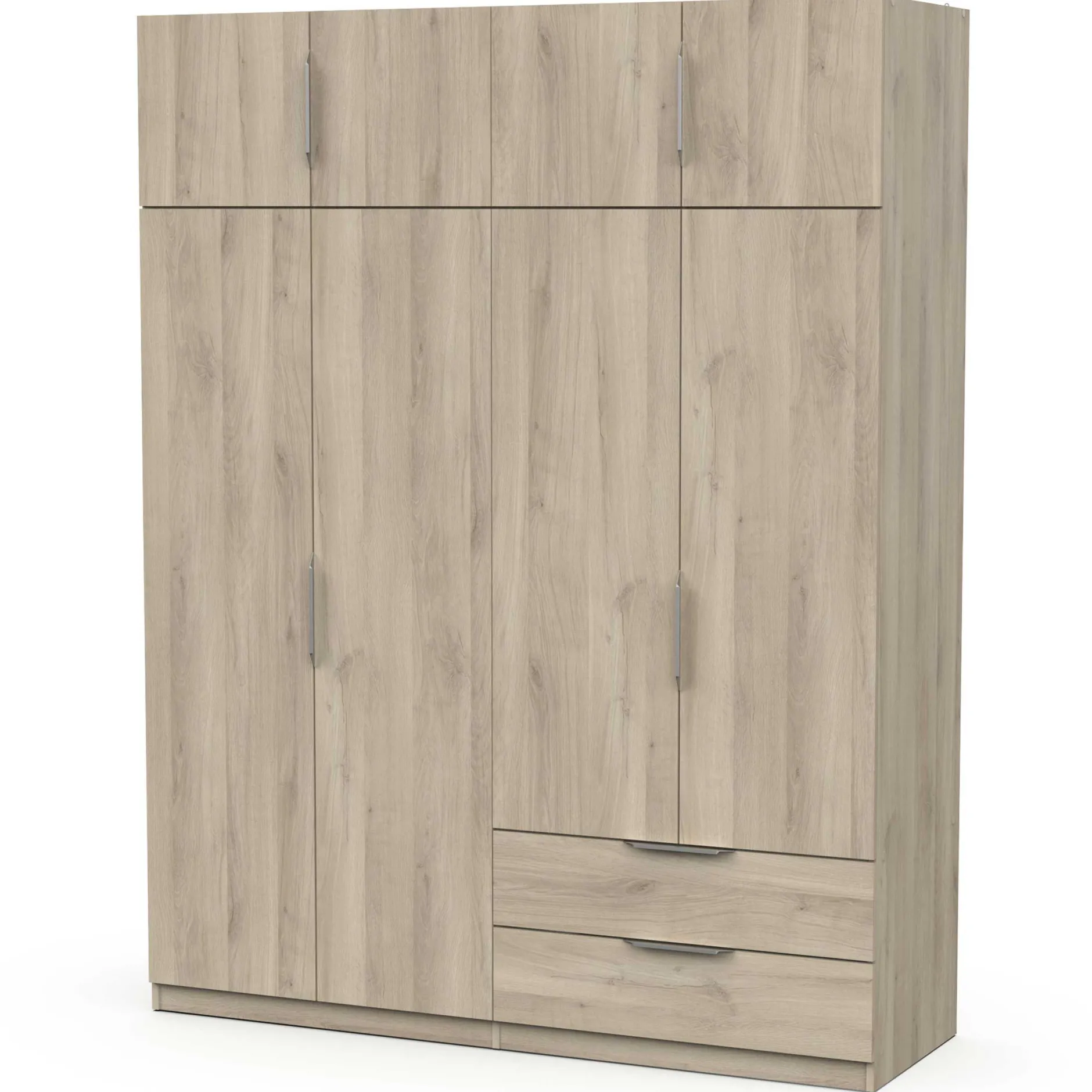 Kleiderschrank Spectre 157cm 8 Türen und 2 Schubladen - Eiche Dekor