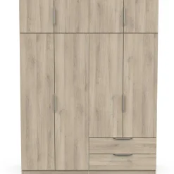Kleiderschrank Spectre 157cm 8 Türen und 2 Schubladen - Eiche Dekor