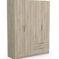 Kleiderschrank Spectre 157cm 4 Türen und 2 Schubladen - Eiche