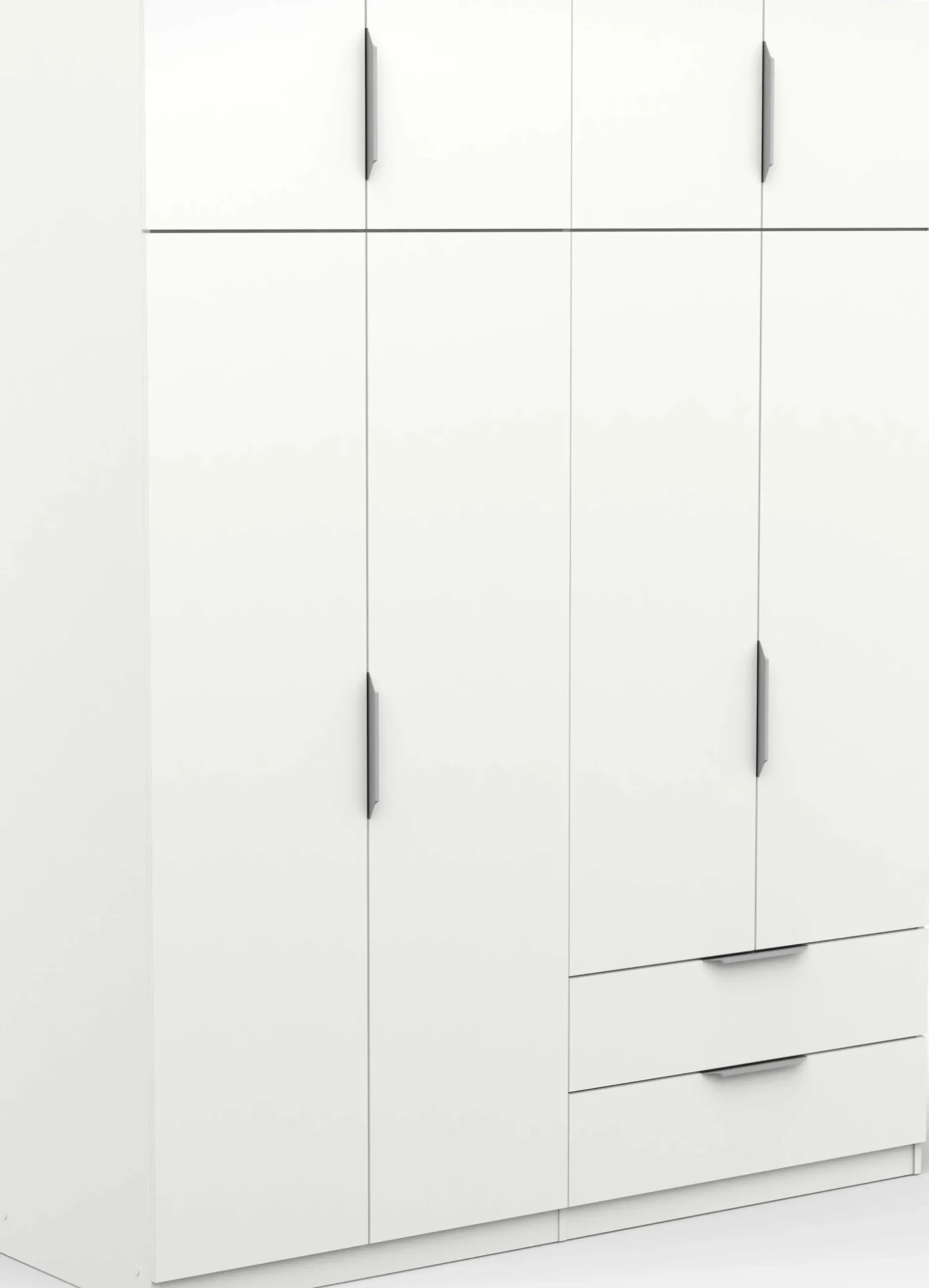 Kleiderschrank Spectre 157cm 8 Türen und 2 Schubladen - matt weiß