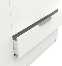 Kleiderschrank Spectre 157cm 8 Türen und 2 Schubladen - matt weiß
