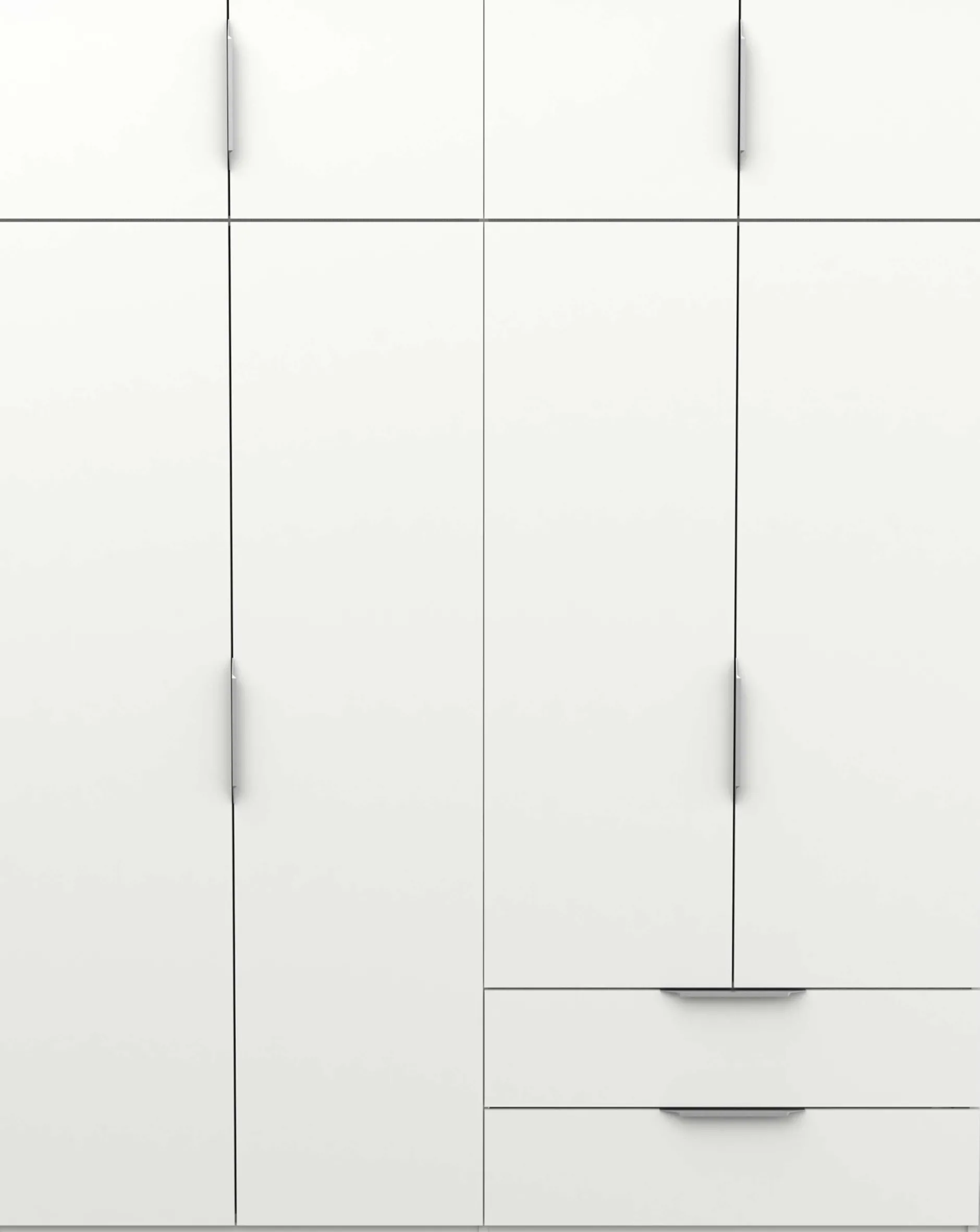 Kleiderschrank Spectre 157cm 8 Türen und 2 Schubladen - matt weiß