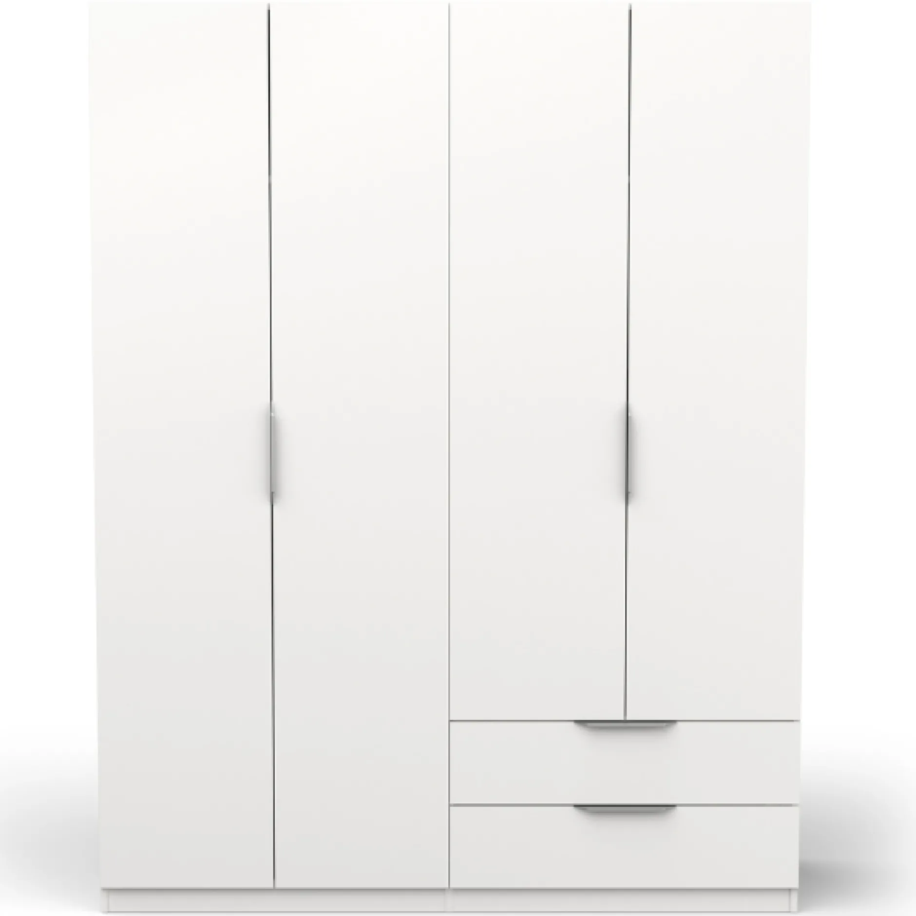 Kleiderschrank Spectre 157cm 4 Türen und 2 Schubladen - matt weiß