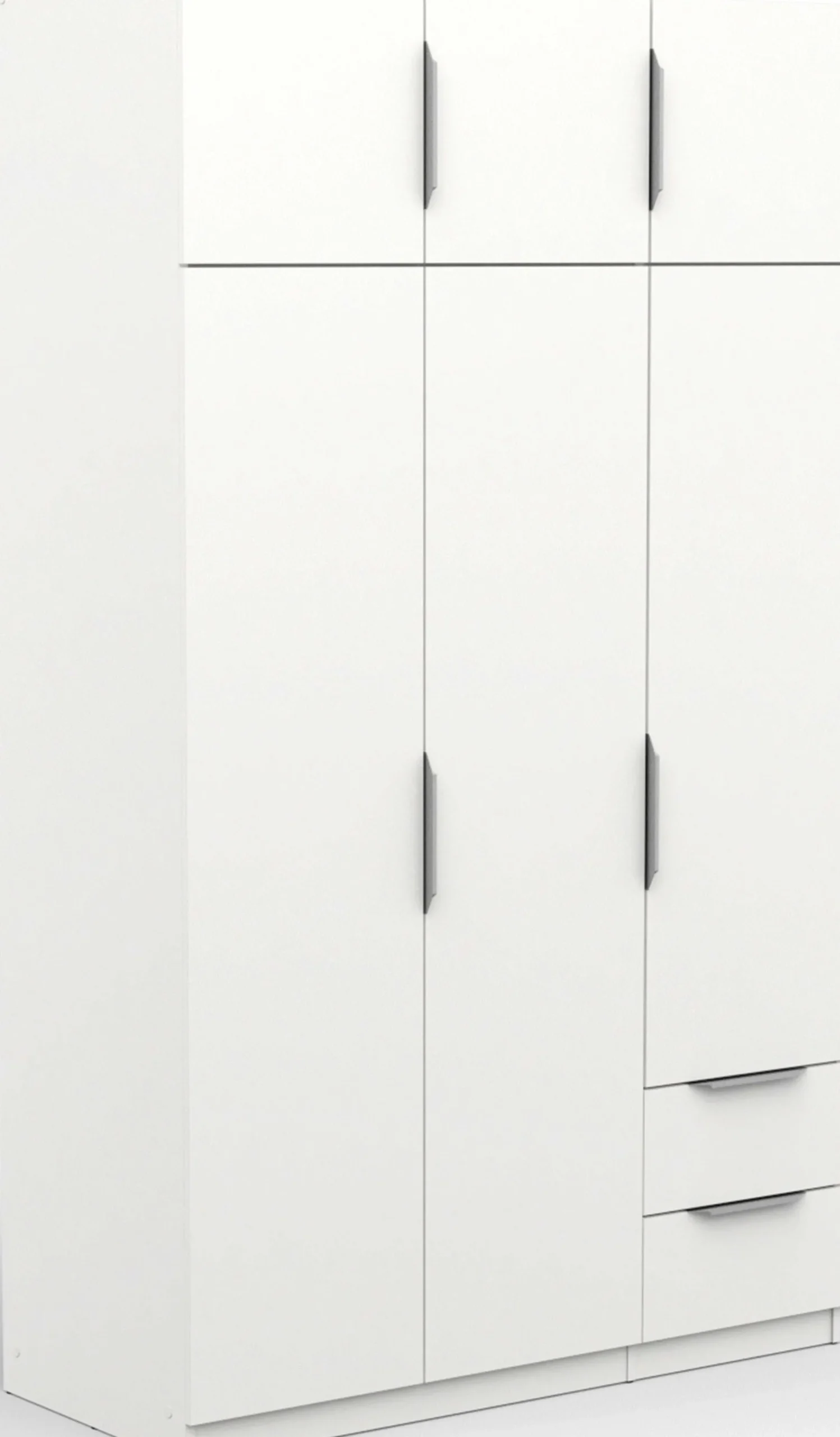 Kleiderschrank Spectre 120cm 6 Türen und 2 Schubladen - matt weiß