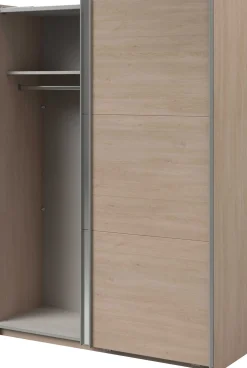 Kleiderschrank Swings - 148x59x203cm - mit Spiegel - 2 Türen - Eichendekor