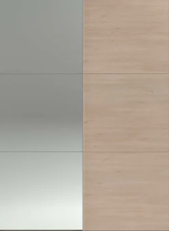 Kleiderschrank Swings - 148x59x203cm - mit Spiegel - 2 Türen - Eichendekor