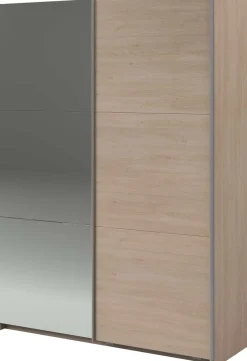 Kleiderschrank Swings - 148x59x203cm - mit Spiegel - 2 Türen - Eichendekor
