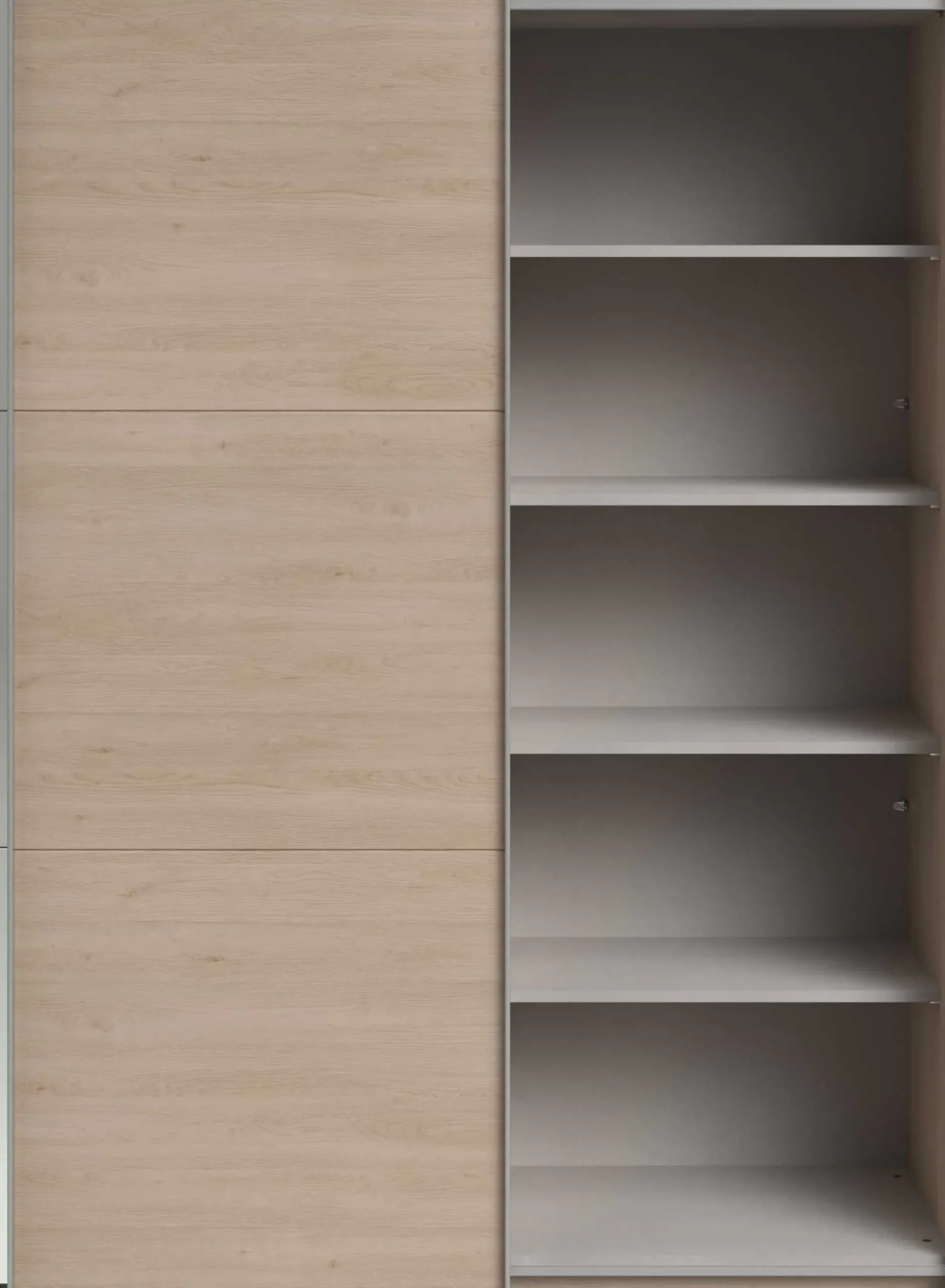 Kleiderschrank Swings - 148x59x203cm - mit Spiegel - 2 Türen - Eichendekor