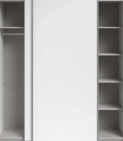 Kleiderschrank Swings - 178x59x203cm - 2 Türen - weiß