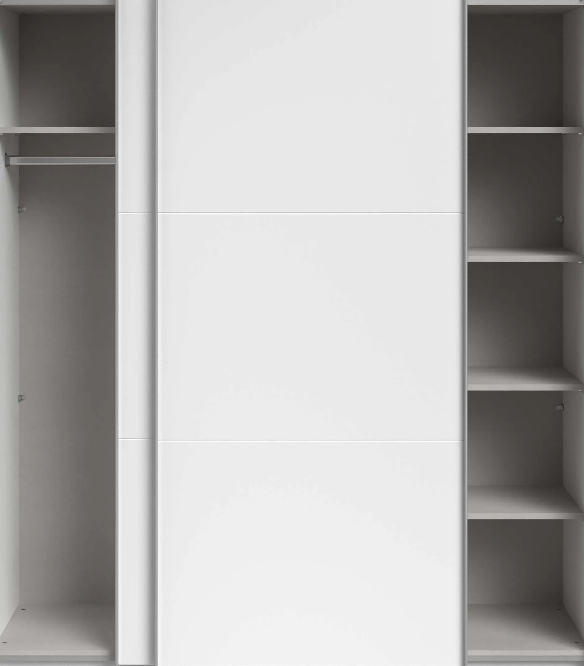 Kleiderschrank Swings - 178x59x203cm - 2 Türen - weiß