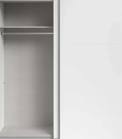 Kleiderschrank Swings - 178x59x203cm - 2 Türen - weiß