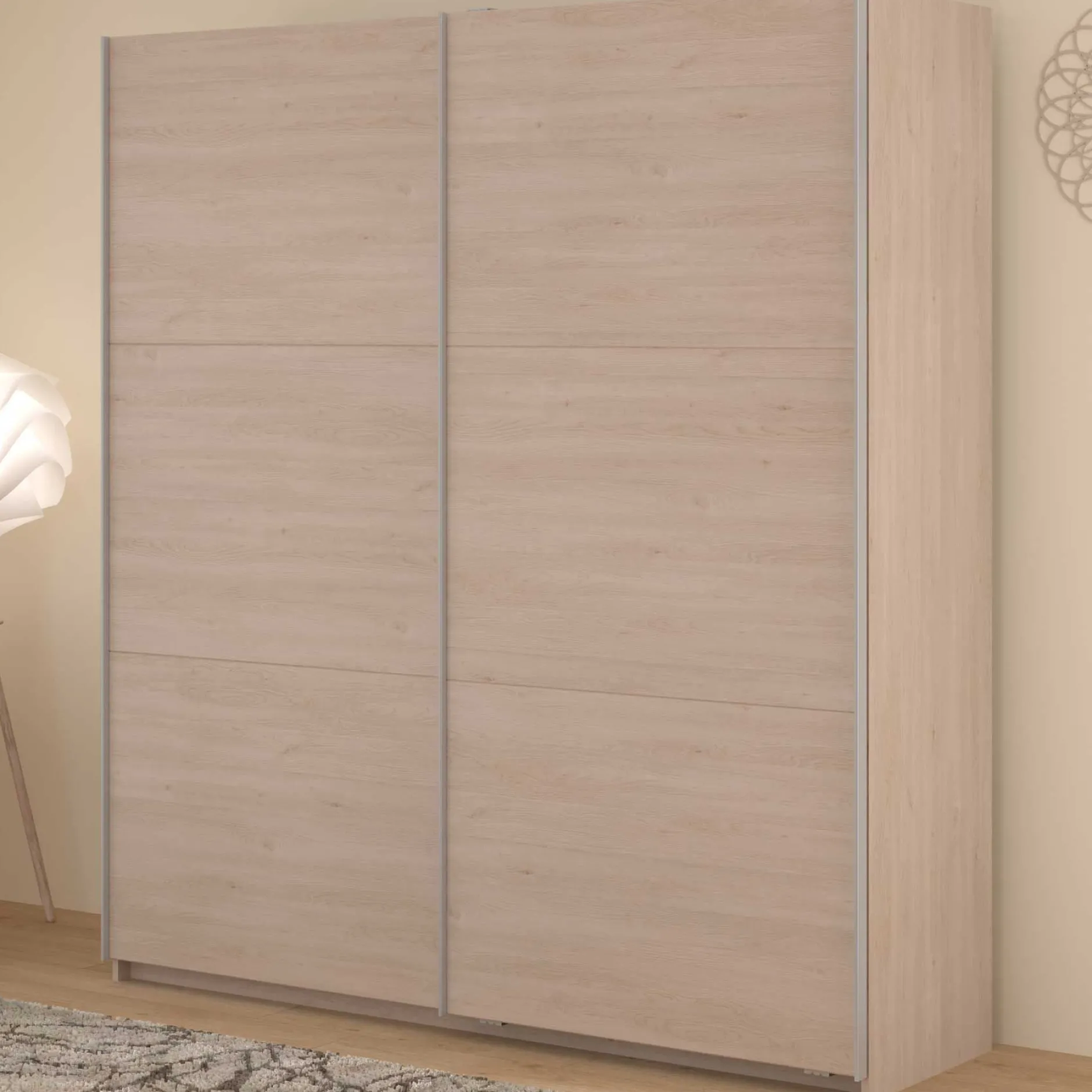 Kleiderschrank Swings - 178x59x203cm - 2 Türen - Eiche Dekor