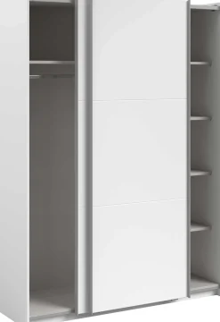 Kleiderschrank Swings - 148x59x203cm - 2 Türen - weiß