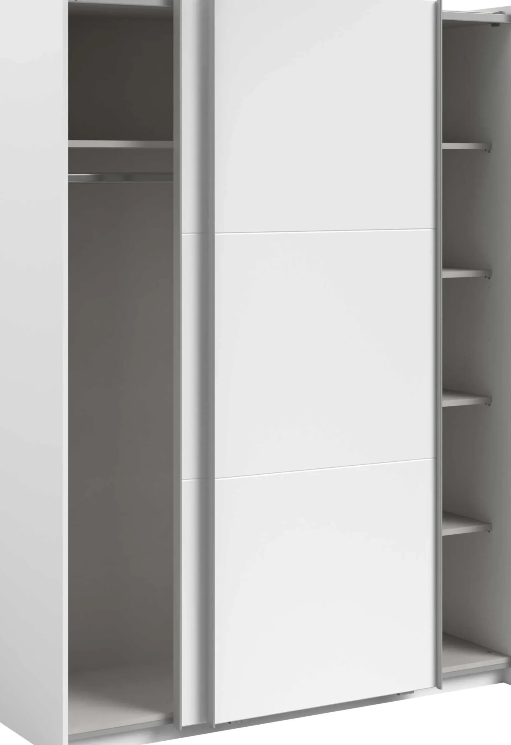 Kleiderschrank Swings - 148x59x203cm - 2 Türen - weiß