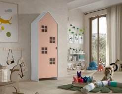 Kleiderschrank 2-teilig Casami Bruges - 115x37x172 cm - rosa/grün