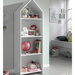 2 Kleiderschränke Bücherregal Casami - rosa/weiß/grau
