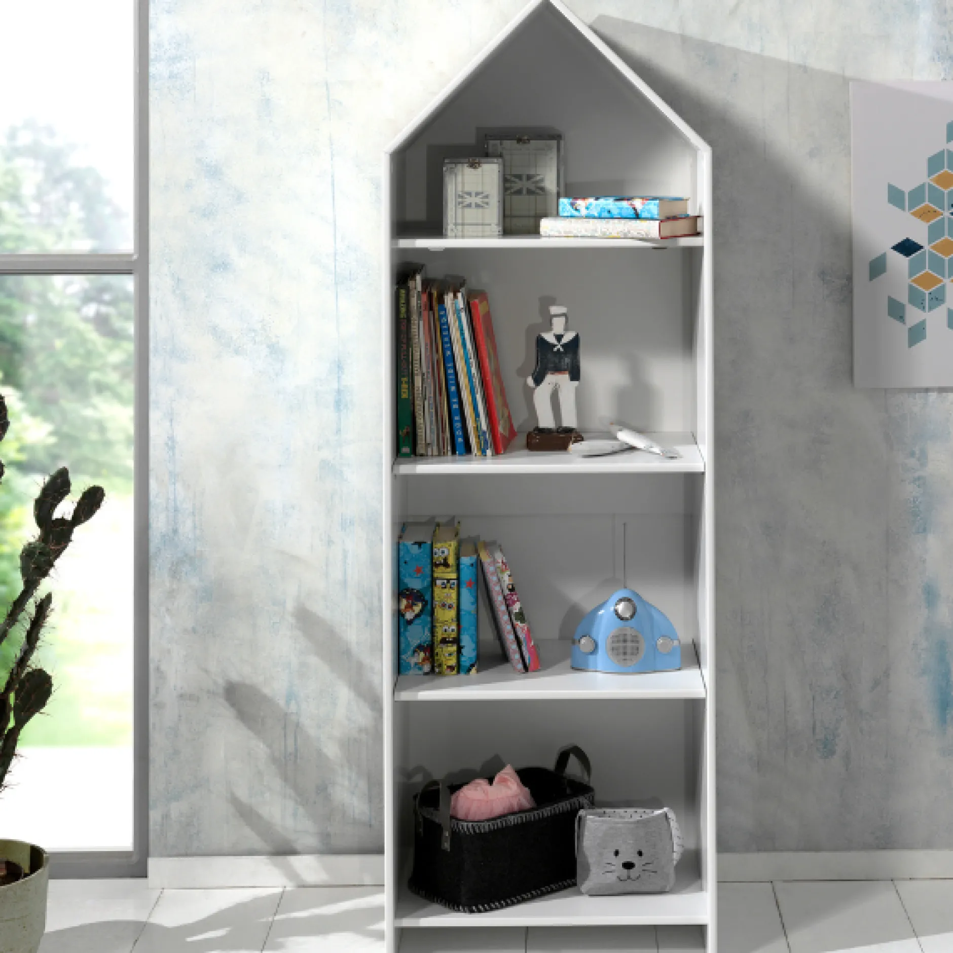2 Kleiderschränke Bücherregal Casami - mintgrün/weiß/rosa