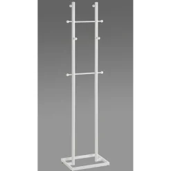 Kleiderständer mit 8 Haken - Weiß