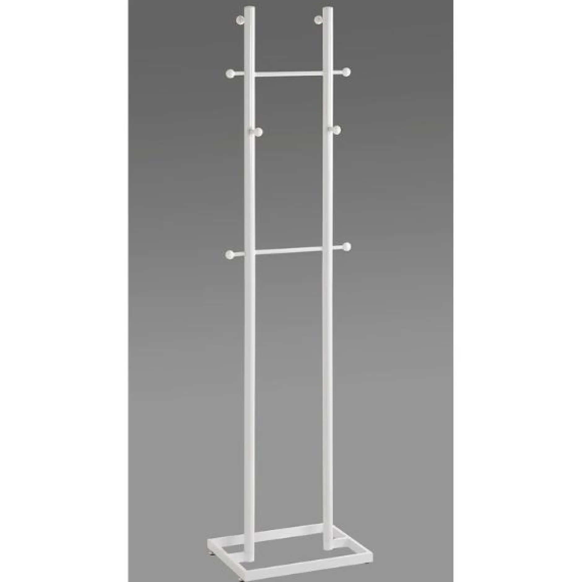 Kleiderständer mit 8 Haken - Weiß