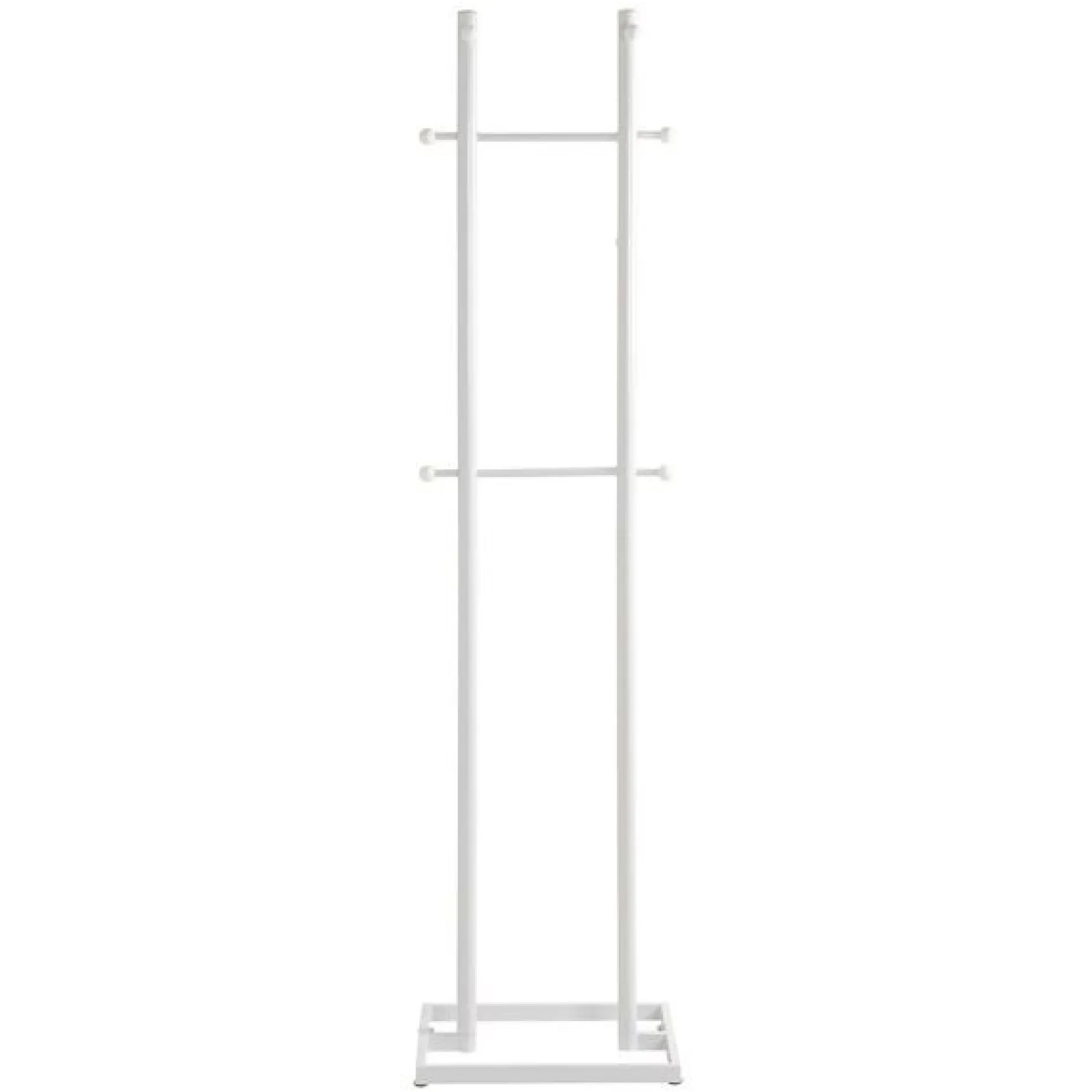 Kleiderständer mit 8 Haken - Weiß