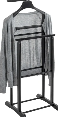 Kleiderständer mit Hosenbügel | Schwarzes Design