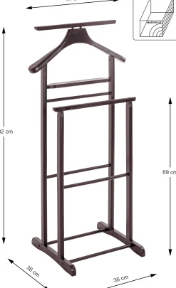 Kleiderständer mit Hosenbügel | Pine-design
