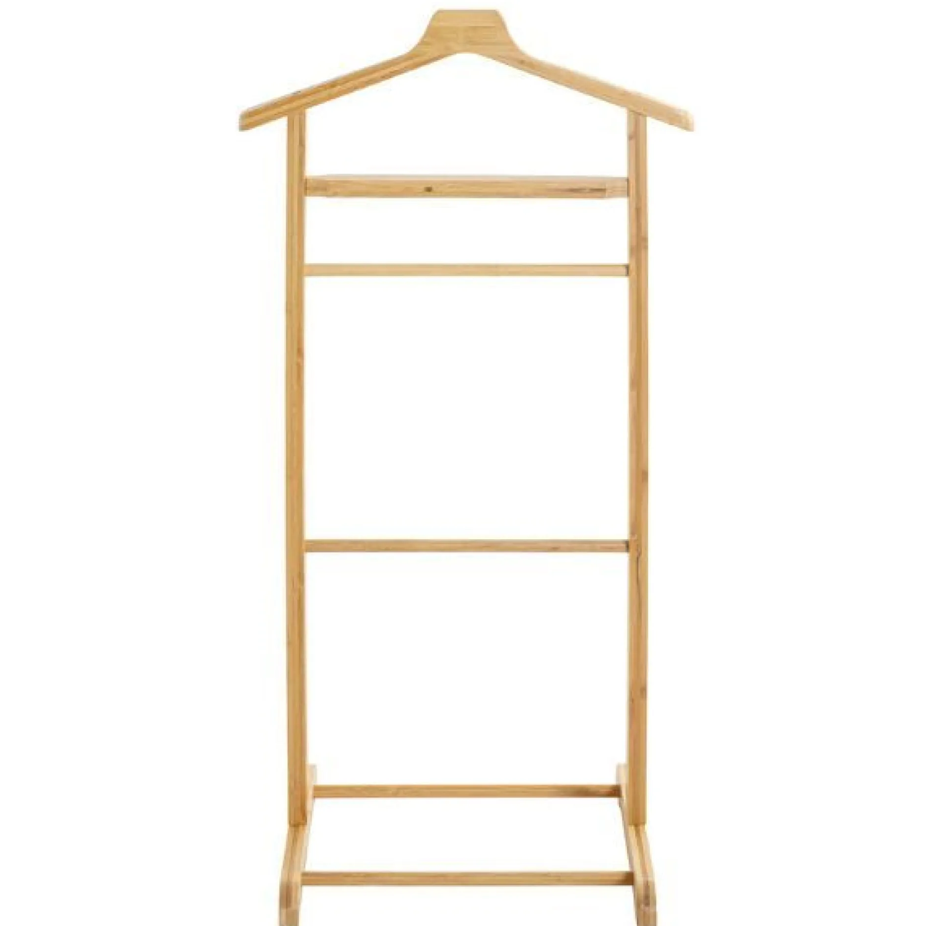 Kleiderständer mit Hosenbügel | Bambusdesign | 10 kg Belastbarkeit