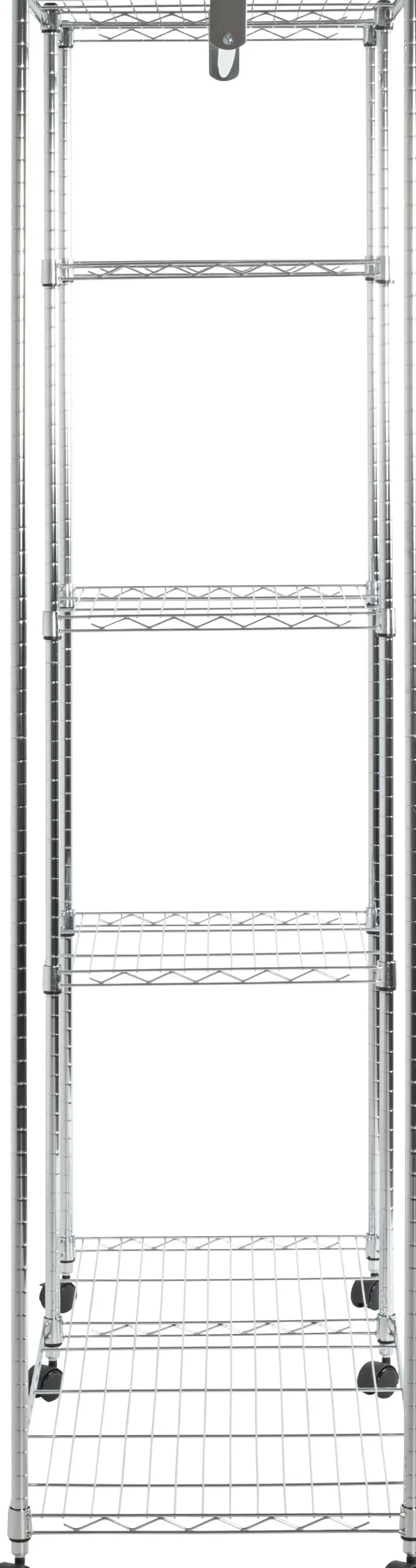 Kleiderwagen | 123 x 45 x 181 cm | Verchromter Stahl | Farbe Silber
