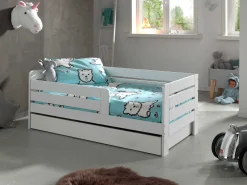 Kleinkindbett Anastasia mit Bettkasten 70 x 140cm Kiefer - weiß