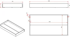 Kleinkindbett Anastasia mit Bettkasten 70 x 140cm Kiefer - grau