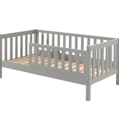 Kleinkindbett Petronille mit Bettkasten 70 x 140cm Kiefer - grau