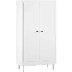 Kleinkindzimmer Forrest: Kleinkindbett 70x140cm, Wickeltisch, Kleiderschrank - Weißbuche