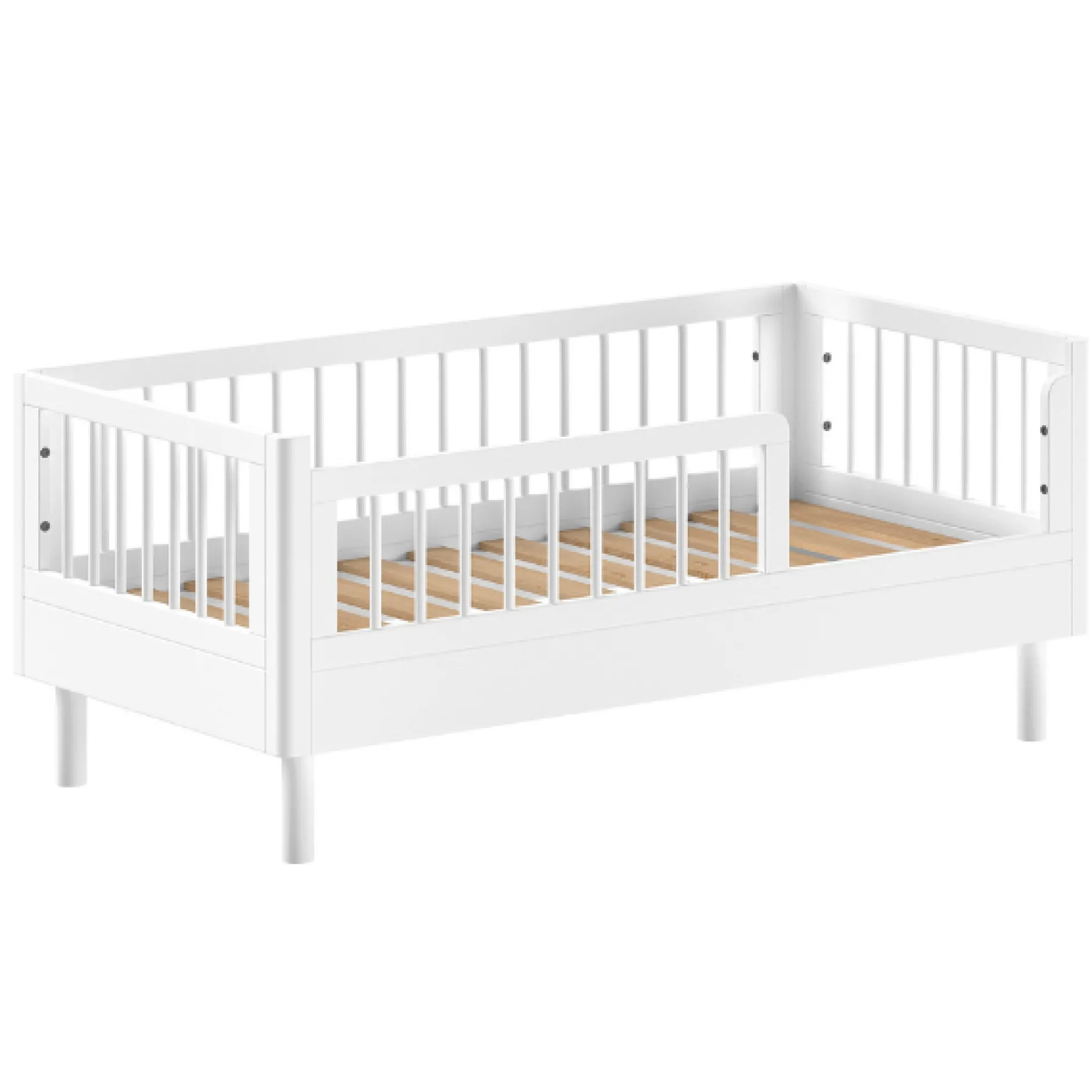 Kleinkindzimmer Forrest: Kleinkindbett 70x140cm, Wickeltisch - Buche weiß