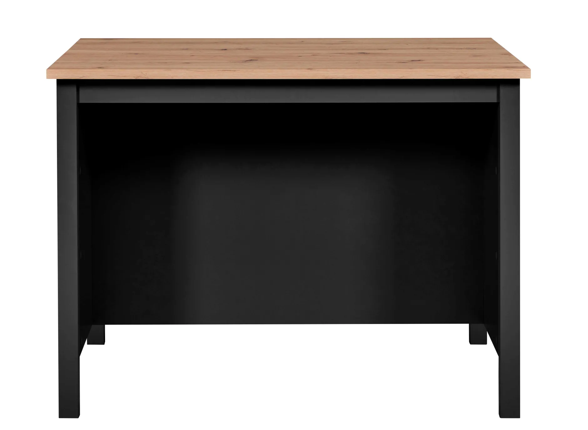 Kochinsel Julina | Platte aus Eichenholz | 124 x 75 x 91,5 cm | Schwarz