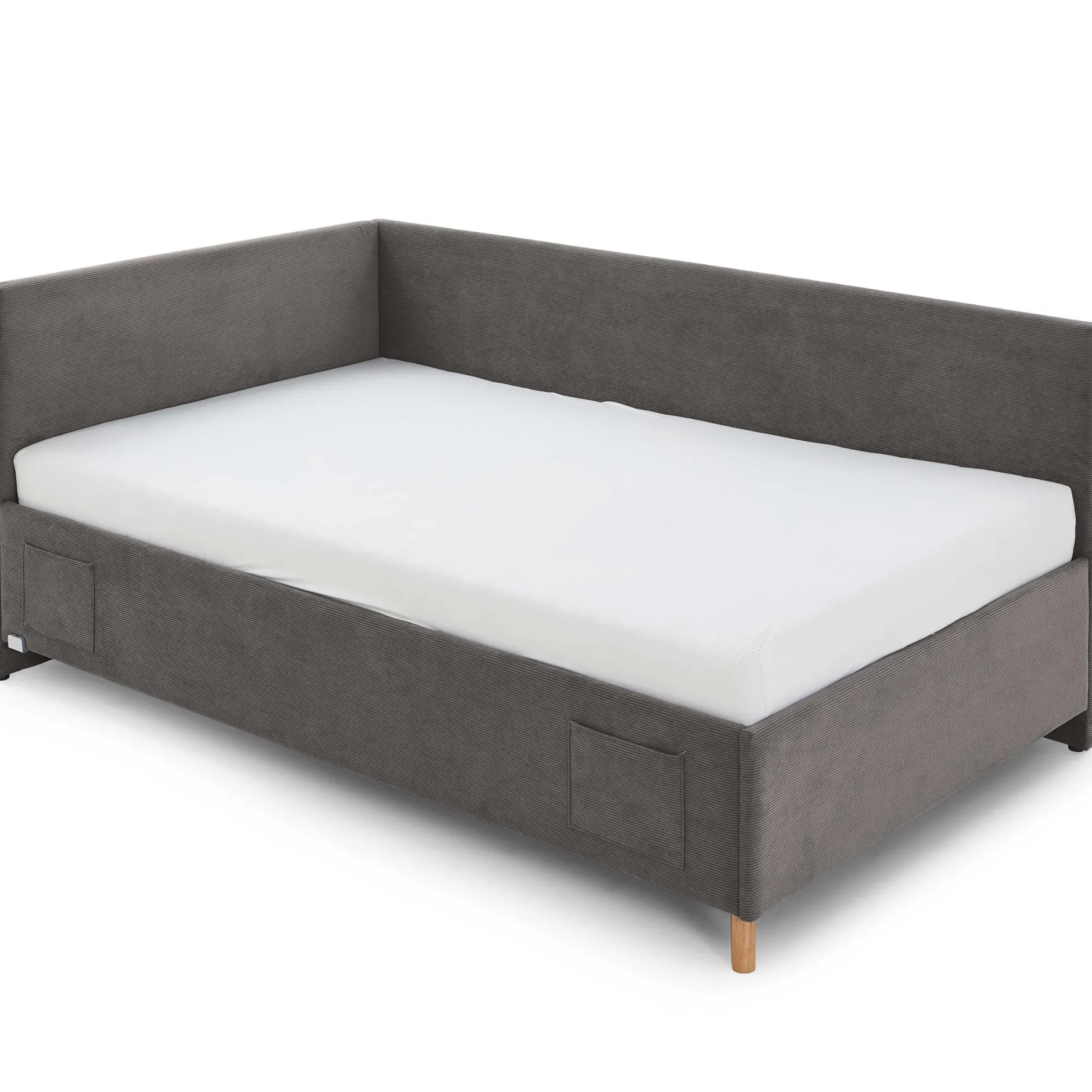 Kofferbett Cool | Mit Rückenlehne | 90 x 200 cm | Anthrazit Design