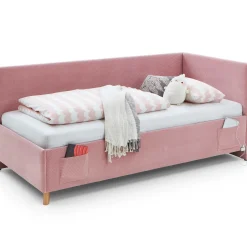 Kofferbett Cool | Mit Rückenlehne | 140 x 200 cm | Rosa Design