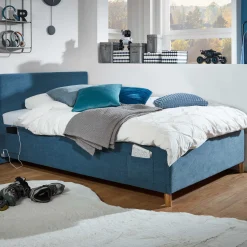 Kofferbett Cool | 90 x 200 cm | Design Blau