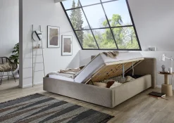 Kofferbett Kubrik | Inklusive Matratze | 140 x 200 cm | Taupe