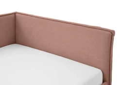 Kofferbett Ollie | Mit Rückenlehne | 90 x 200 cm | Rosa Design