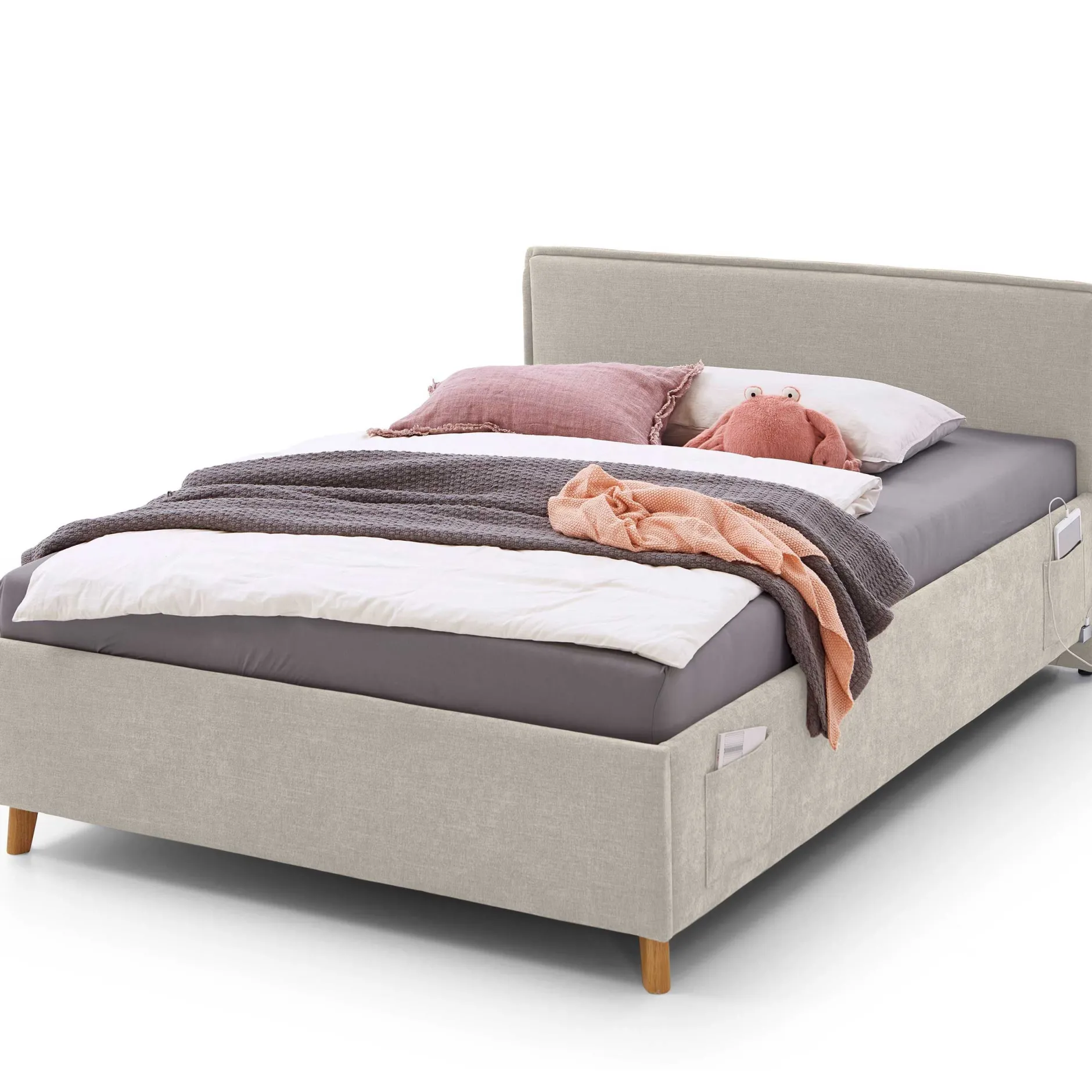 Kofferbett Ollie | 90 x 200 cm | Design Beige