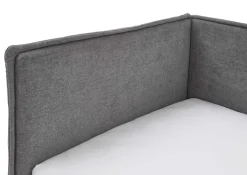 Kofferbett Ollie | 90 x 200 cm | Mit Rückenlehne | Grau