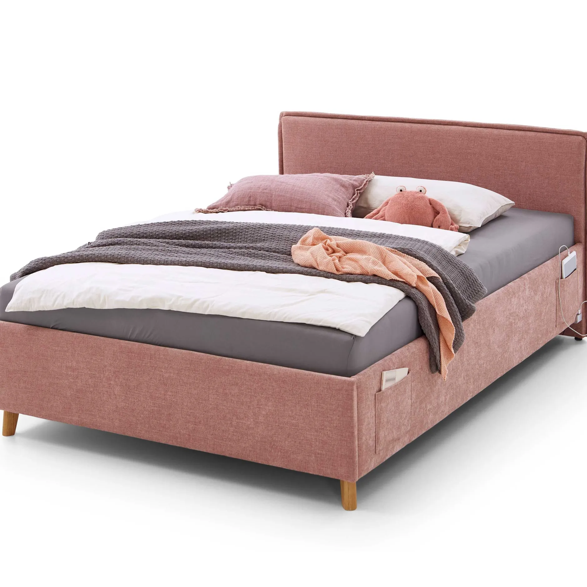 Kofferbett Ollie | 140 x 200 cm | Rosa Design