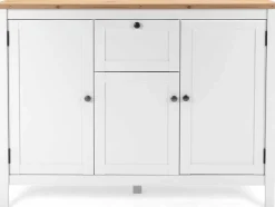 Kommode Berge 120cm 3 Türen und 1 Schublade - weiß/Eiche