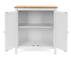 Kommode Berge 80cm 2 Türen - weiß/Eiche