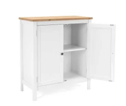 Kommode Berge 80cm 2 Türen - weiß/Eiche