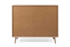 Kommode Bilal 102cm 2 Türen - Eiche/rafia
